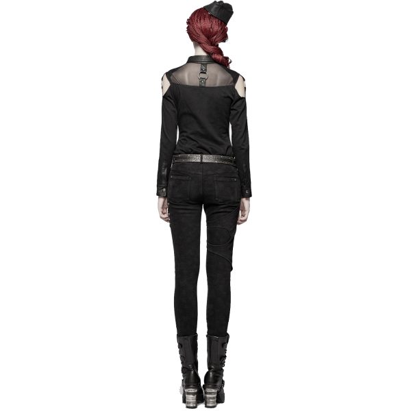 PUNK RAVE Pantalon ‘Gothic Trooper’ Noir SOLDES TOUT À 4