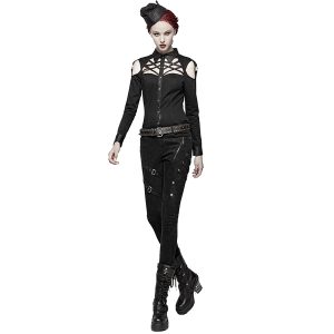 PUNK RAVE Pantalon ‘Gothic Trooper’ Noir SOLDES TOUT À 28