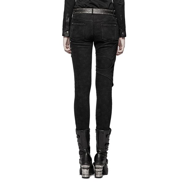PUNK RAVE Pantalon ‘Gothic Trooper’ Noir SOLDES TOUT À 8
