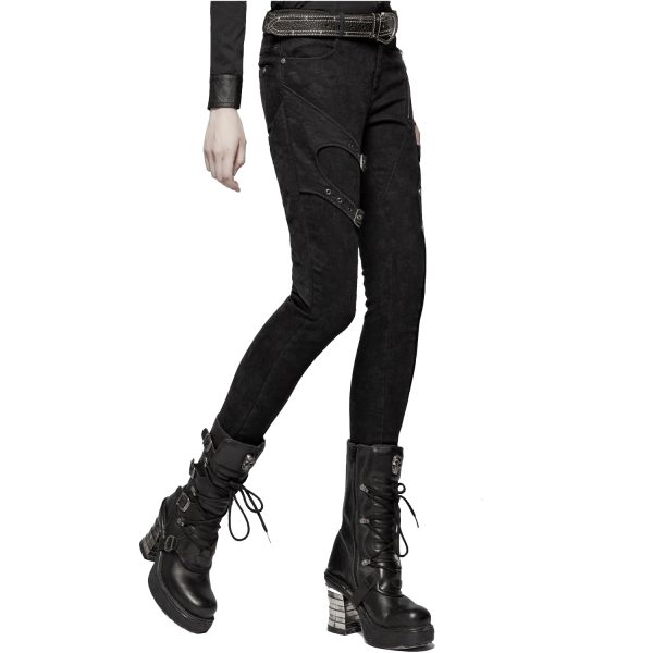 PUNK RAVE Pantalon ‘Gothic Trooper’ Noir SOLDES TOUT À 9
