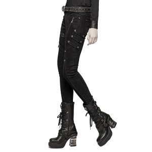 PUNK RAVE Pantalon ‘Gothic Trooper’ Noir SOLDES TOUT À 38