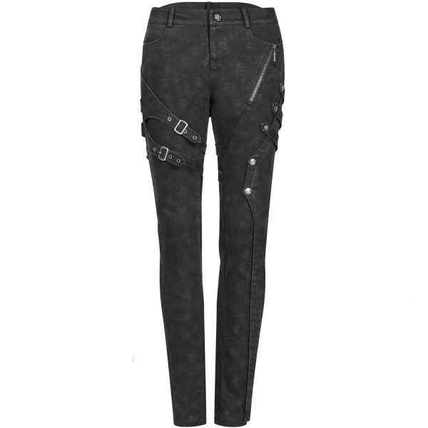 PUNK RAVE Pantalon ‘Gothic Trooper’ Noir SOLDES TOUT À 11