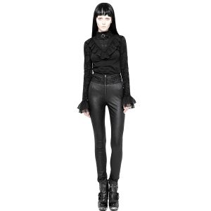 PUNK RAVE Pantalon Gothique ‘Black Soiree’ Noir à prix d'occasion 20