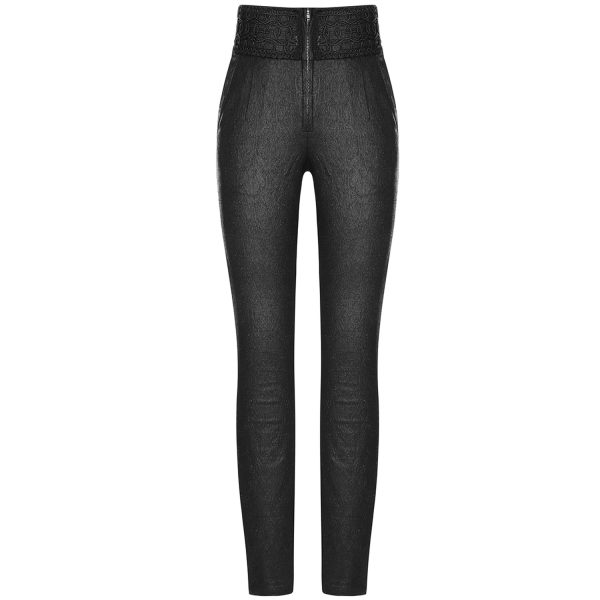 PUNK RAVE Pantalon Gothique ‘Black Soiree’ Noir à prix d'occasion 12