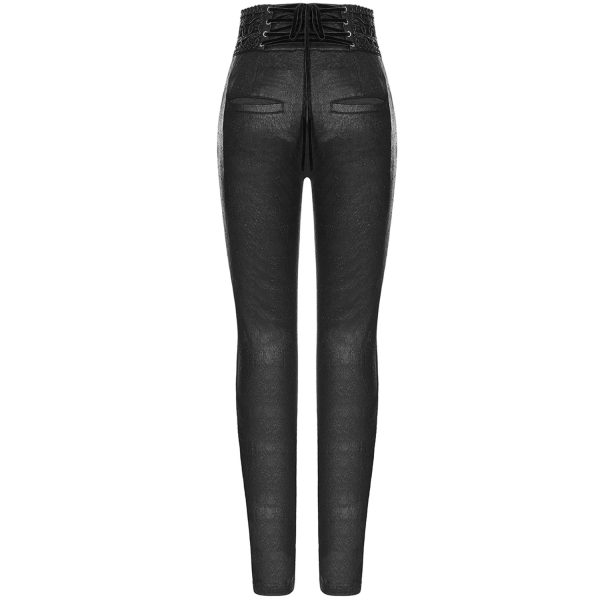 PUNK RAVE Pantalon Gothique ‘Black Soiree’ Noir à prix d'occasion 13