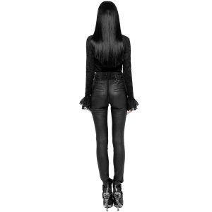 PUNK RAVE Pantalon Gothique ‘Black Soiree’ Noir à prix d'occasion 22