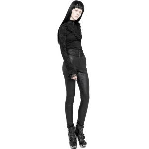 PUNK RAVE Pantalon Gothique ‘Black Soiree’ Noir à prix d'occasion 26