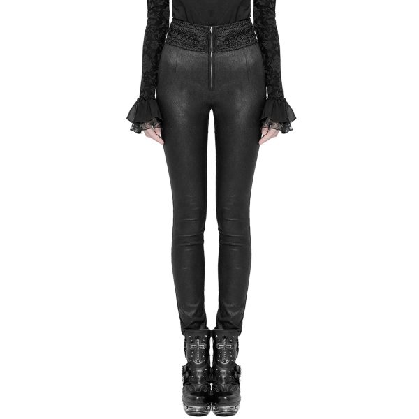 PUNK RAVE Pantalon Gothique ‘Black Soiree’ Noir à prix d'occasion 1