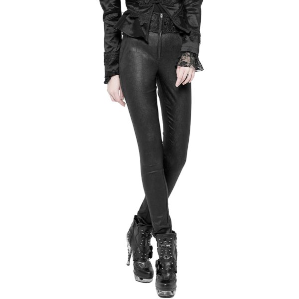 PUNK RAVE Pantalon Gothique ‘Black Soiree’ Noir à prix d'occasion 9