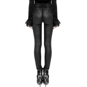 PUNK RAVE Pantalon Gothique ‘Black Soiree’ Noir à prix d'occasion 34