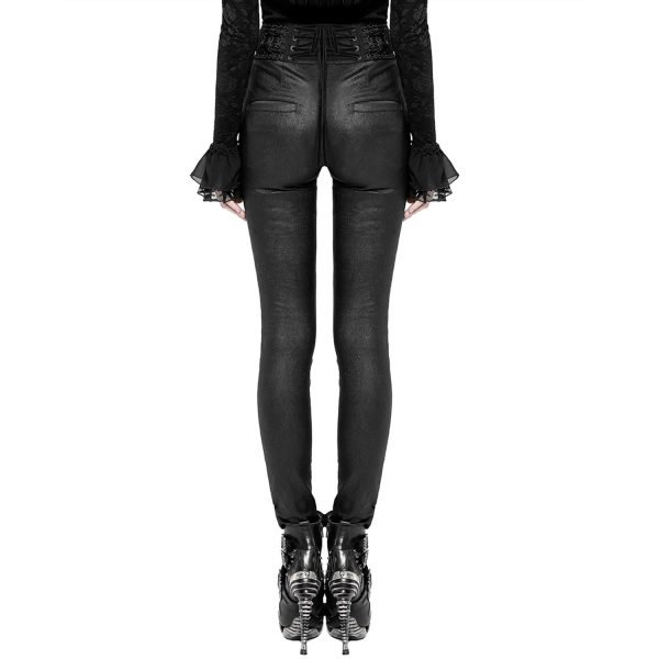 PUNK RAVE Pantalon Gothique ‘Black Soiree’ Noir à prix d'occasion 10