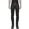 PUNK RAVE Pantalon Gothique Victorien ‘Florian’ Noir Nouvelle Collection 59
