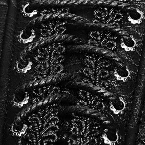 PUNK RAVE Pantalon Gothique Victorien ‘Florian’ Noir Nouvelle Collection 47