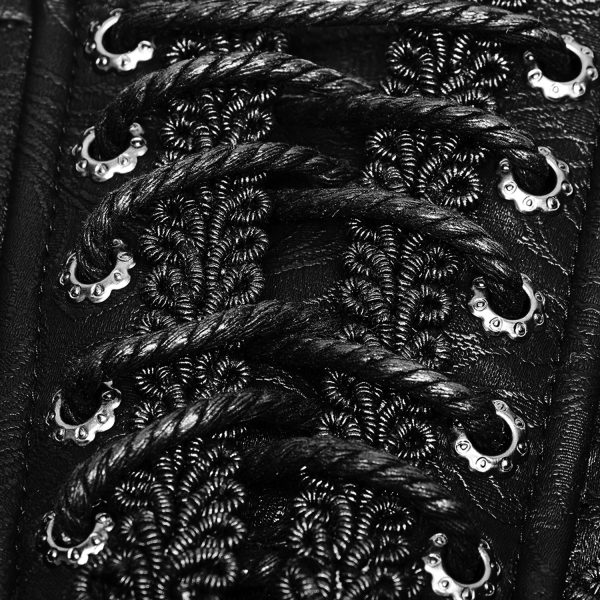 PUNK RAVE Pantalon Gothique Victorien ‘Florian’ Noir Nouvelle Collection 16