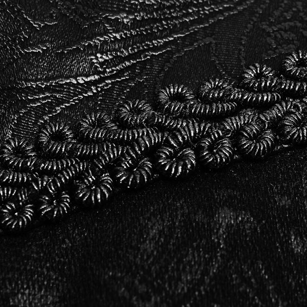 PUNK RAVE Pantalon Gothique Victorien ‘Florian’ Noir Nouvelle Collection 17