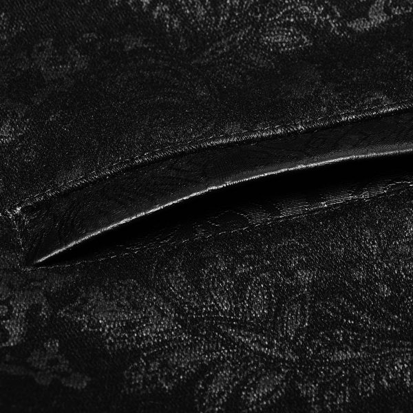 PUNK RAVE Pantalon Gothique Victorien ‘Florian’ Noir Nouvelle Collection 18