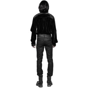 PUNK RAVE Pantalon Gothique Victorien ‘Florian’ Noir Nouvelle Collection 23