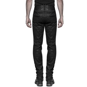 PUNK RAVE Pantalon Gothique Victorien ‘Florian’ Noir Nouvelle Collection 35