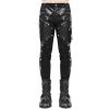 DEVIL FASHION Pantalon ‘Haboolm’ En Jean Et Simili Cuir Noirs en france 47