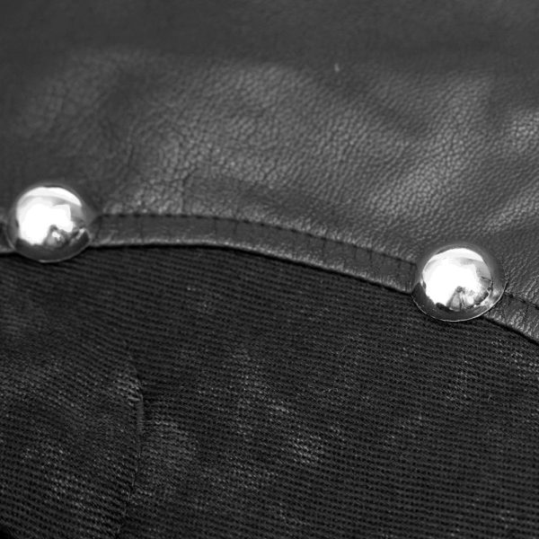 DEVIL FASHION Pantalon ‘Haboolm’ En Jean Et Simili Cuir Noirs en france 18