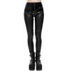 soldes pas cher DEVIL FASHION Pantalon ‘Hexagone’ En Simili Cuir Noir à Motifs 47