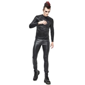 a Prix Discount DEVIL FASHION Pantalon ‘Hunter’ En Simili Cuir Noir 15