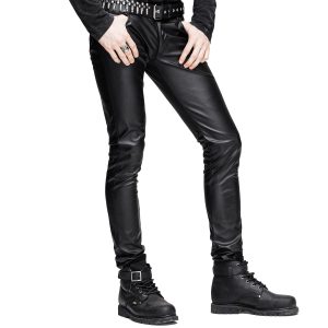 a Prix Discount DEVIL FASHION Pantalon ‘Hunter’ En Simili Cuir Noir 23