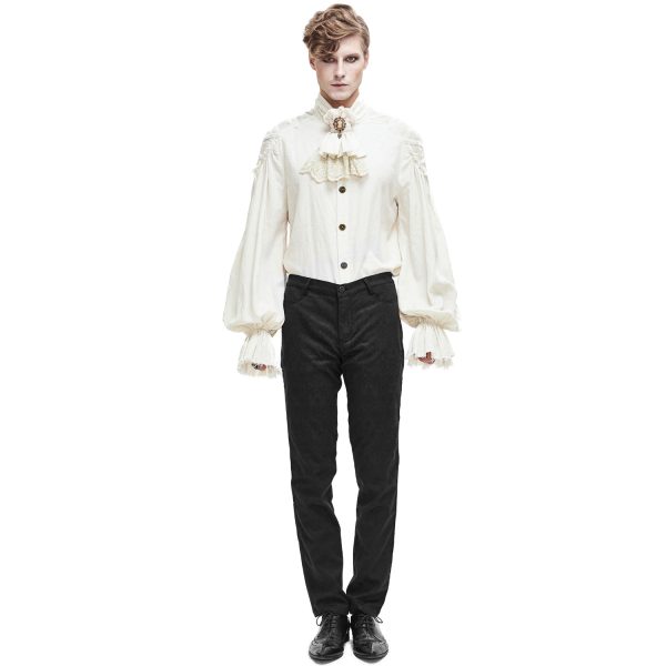 marques de renommée DEVIL FASHION Pantalon ‘Ishmael’ En Jacquard Noir 3