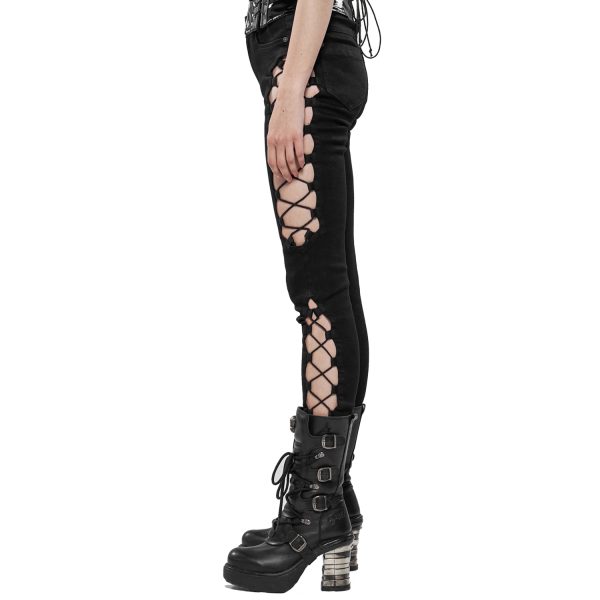 PUNK RAVE Pantalon ‘Kera’ Noir guranteed de qualité 12