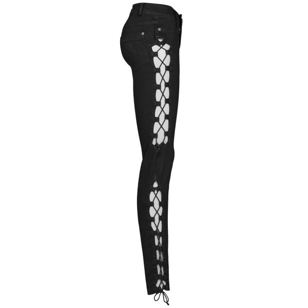 PUNK RAVE Pantalon ‘Kera’ Noir guranteed de qualité 15
