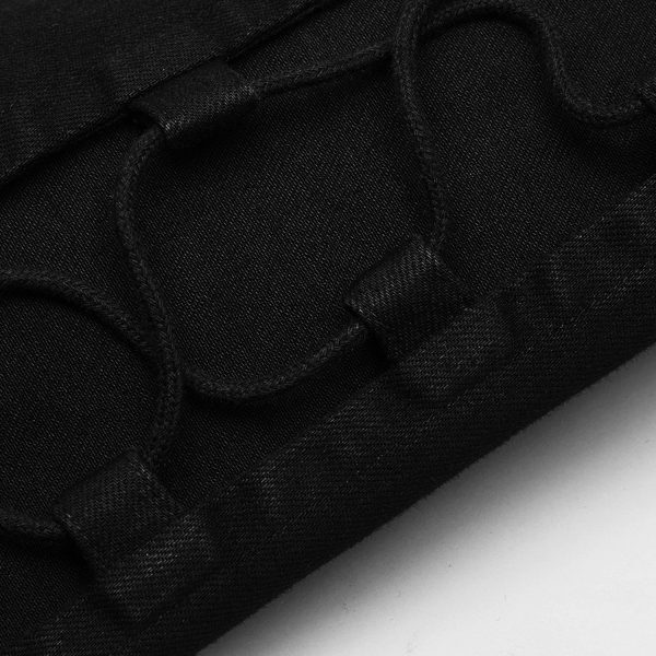 PUNK RAVE Pantalon ‘Kera’ Noir guranteed de qualité 16