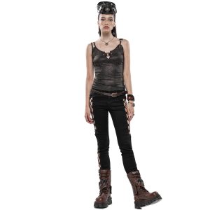 PUNK RAVE Pantalon ‘Kera’ Noir guranteed de qualité 26