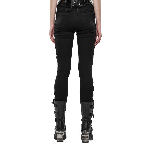 PUNK RAVE Pantalon ‘Kera’ Noir guranteed de qualité 11