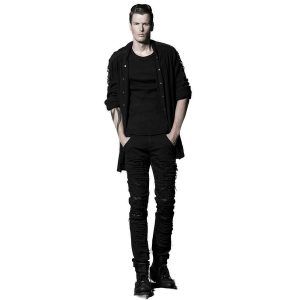 PUNK RAVE Pantalon ‘Mad Max’ Noir grand choix 28