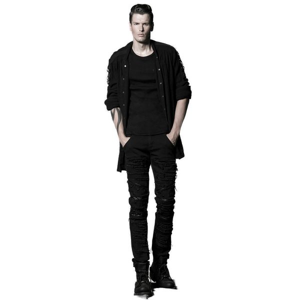 PUNK RAVE Pantalon ‘Mad Max’ Noir grand choix 6