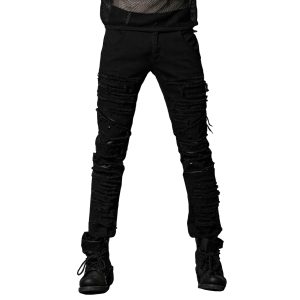 PUNK RAVE Pantalon ‘Mad Max’ Noir grand choix 30