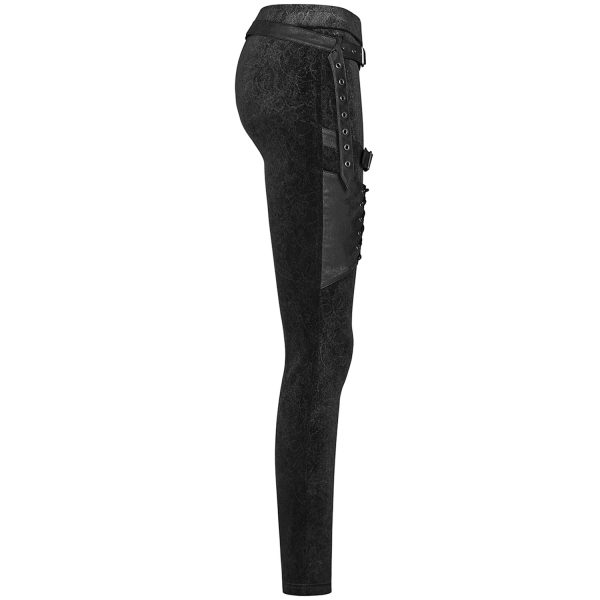 PUNK RAVE Pantalon ‘Maeve’ Noir garantis authentique 13