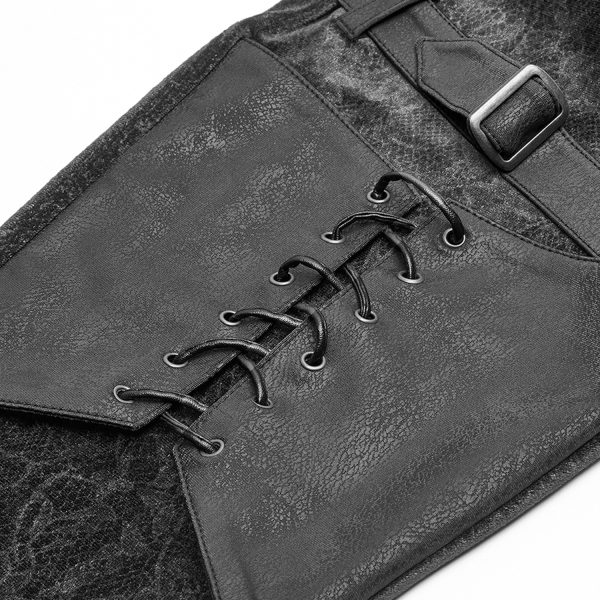 PUNK RAVE Pantalon ‘Maeve’ Noir garantis authentique 14