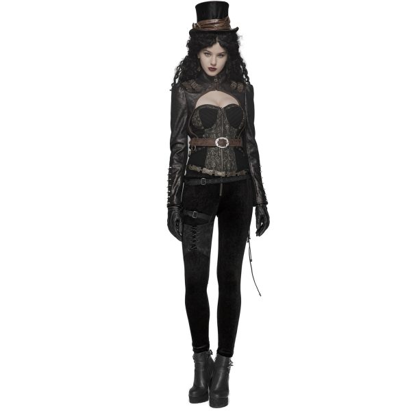 PUNK RAVE Pantalon ‘Maeve’ Noir garantis authentique 6