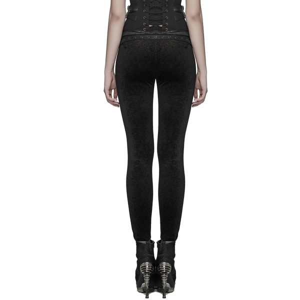 PUNK RAVE Pantalon ‘Maeve’ Noir garantis authentique 8