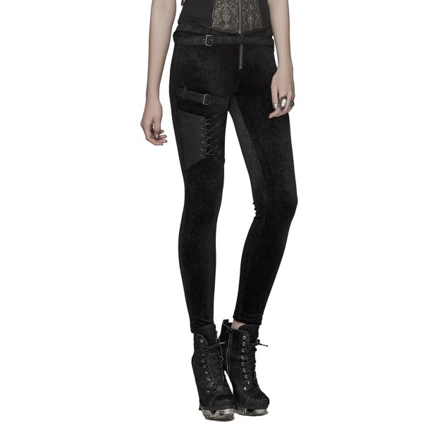 PUNK RAVE Pantalon ‘Maeve’ Noir garantis authentique 9
