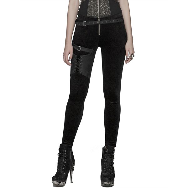 PUNK RAVE Pantalon ‘Maeve’ Noir garantis authentique 10