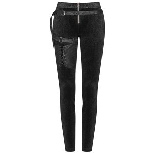 PUNK RAVE Pantalon ‘Maeve’ Noir garantis authentique 35