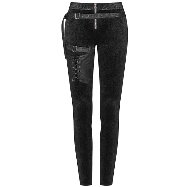 PUNK RAVE Pantalon ‘Maeve’ Noir garantis authentique 11