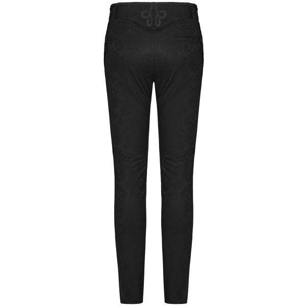 Acheter Maintenant PUNK RAVE Pantalon ‘Noctivagus’ En Jacquard Noir 13