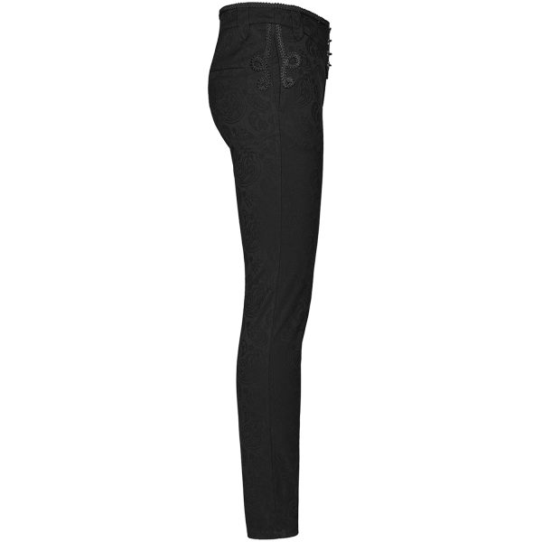 Acheter Maintenant PUNK RAVE Pantalon ‘Noctivagus’ En Jacquard Noir 14