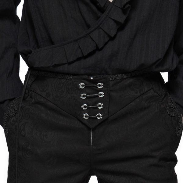 Acheter Maintenant PUNK RAVE Pantalon ‘Noctivagus’ En Jacquard Noir 15