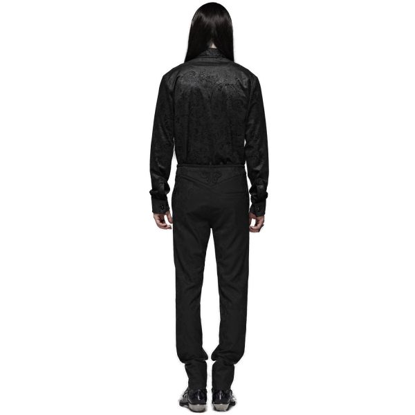 Acheter Maintenant PUNK RAVE Pantalon ‘Noctivagus’ En Jacquard Noir 4