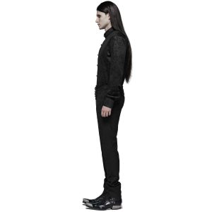 Acheter Maintenant PUNK RAVE Pantalon ‘Noctivagus’ En Jacquard Noir 25