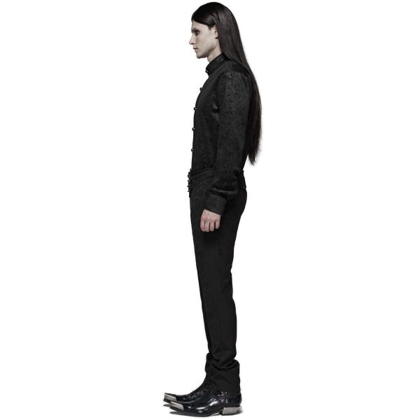 Acheter Maintenant PUNK RAVE Pantalon ‘Noctivagus’ En Jacquard Noir 5
